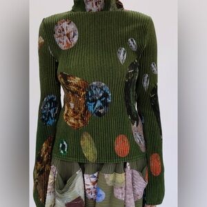 Julia Heuer Pleated Knit Top in Ragnar